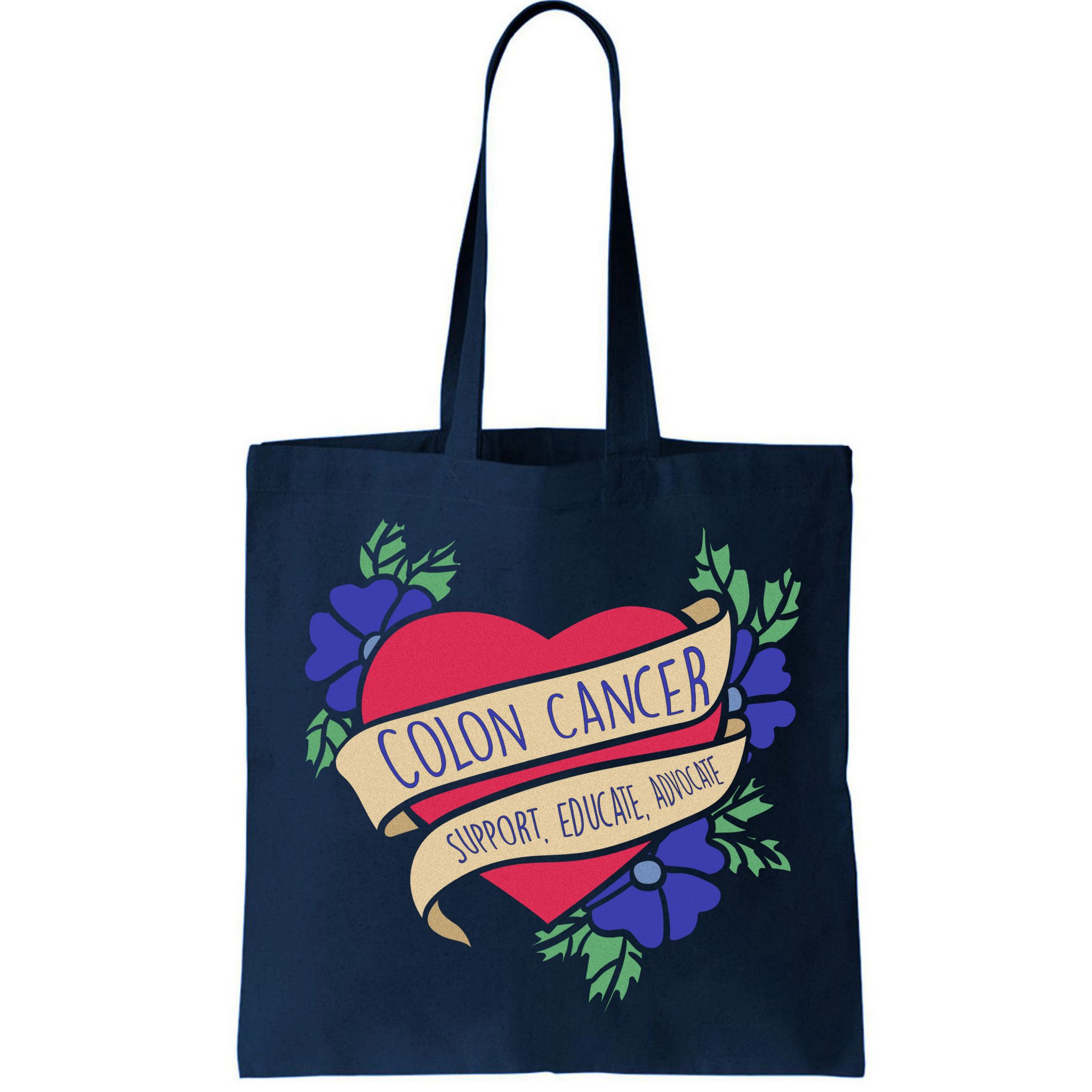Colon Cancer Support Educate Advocate Bag