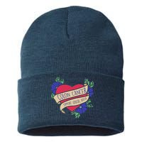 Colon Cancer Support Educate Advocate Sustainable Knit Beanie
