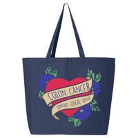 Colon Cancer Support Educate Advocate 25L Jumbo Tote