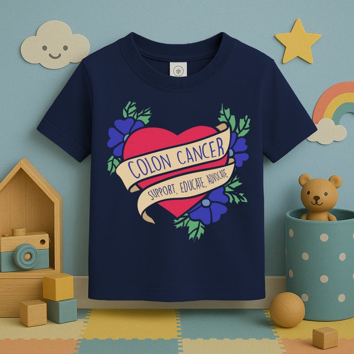 Colon Cancer Support Educate Advocate Toddler T-Shirt