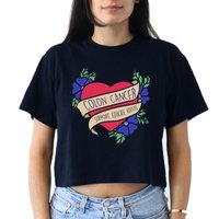 Colon Cancer Support Educate Advocate Women's Crop Top Tee