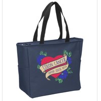 Colon Cancer Support Educate Advocate Zip Tote Bag