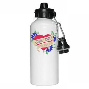 Colon Cancer Support Educate Advocate Aluminum Water Bottle