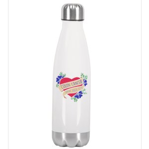 Colon Cancer Support Educate Advocate Stainless Steel Insulated Water Bottle