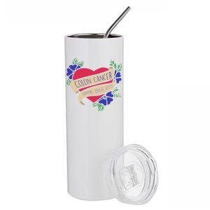 Colon Cancer Support Educate Advocate Stainless Steel Tumbler