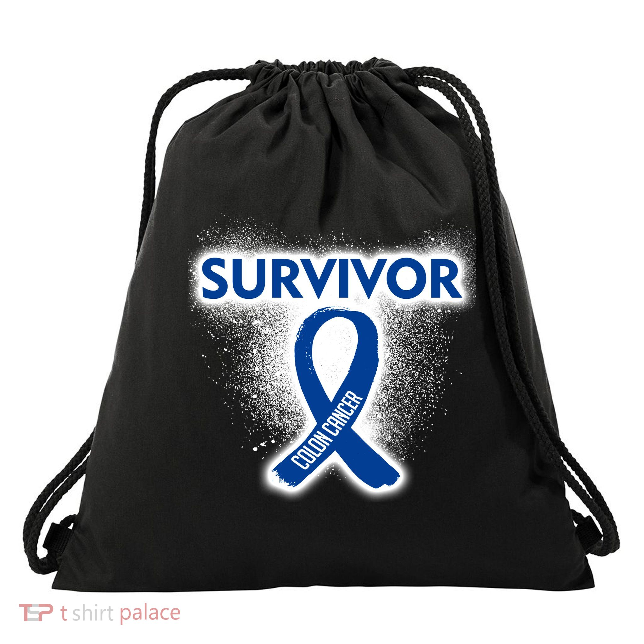 Colon Cancer Survivor Drawstring Bag