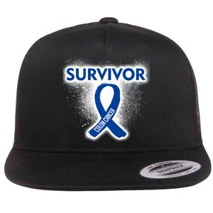 Colon Cancer Survivor Flat Bill Trucker Hat