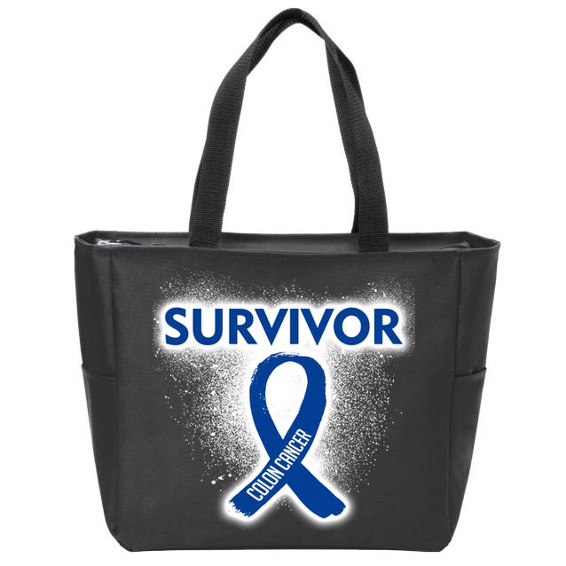 Colon Cancer Survivor Zip Tote Bag