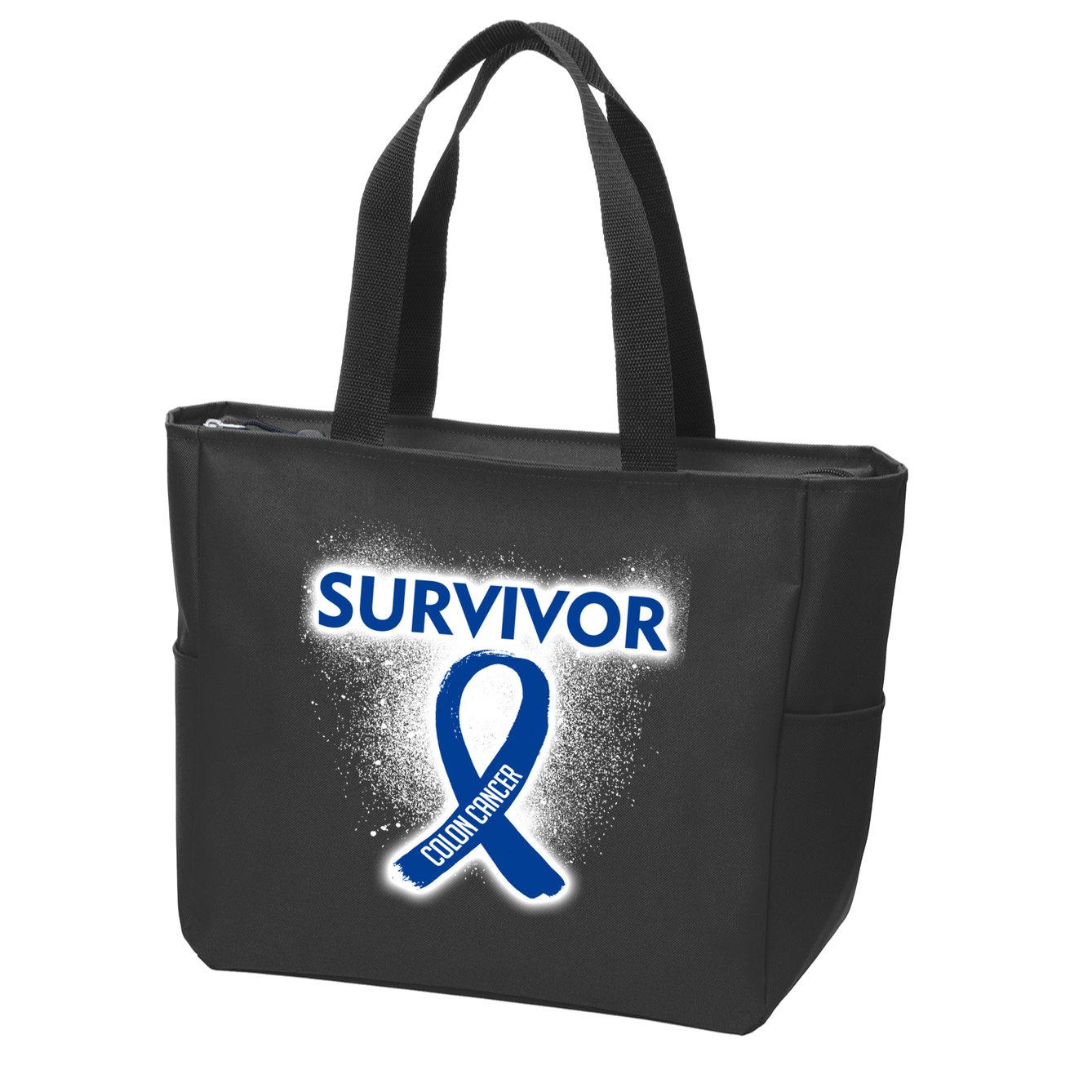 Colon Cancer Survivor Zip Tote Bag