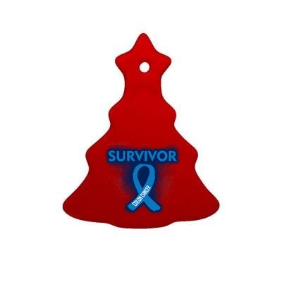 Colon Cancer Survivor Ceramic Tree Ornament