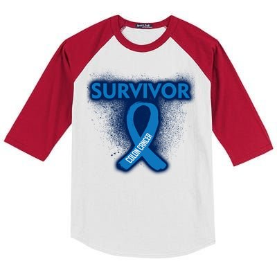 Colon Cancer Survivor Kids Colorblock Raglan Jersey