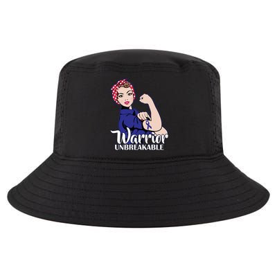 Colon Cancer Unbreakable Warrior Cool Comfort Performance Bucket Hat