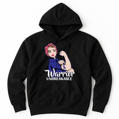 Colon Cancer Unbreakable Warrior Hoodie