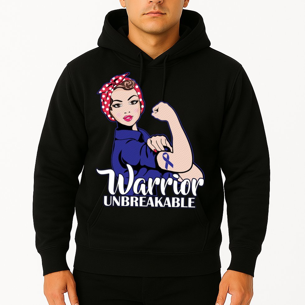 Colon Cancer Unbreakable Warrior Hoodie