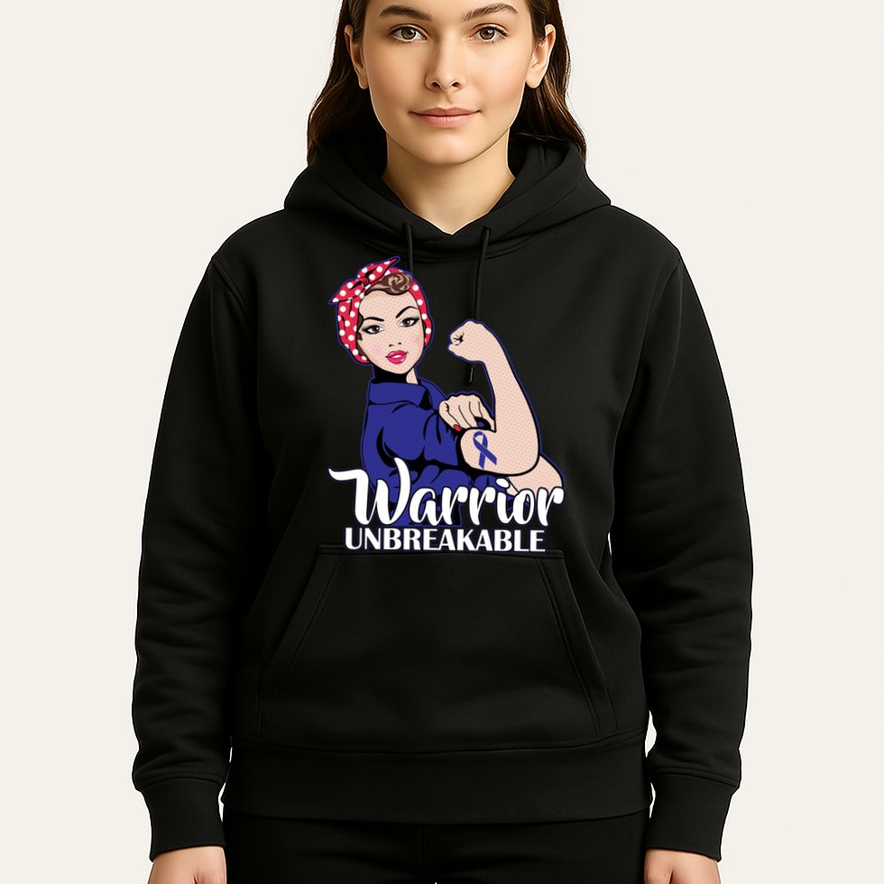 Colon Cancer Unbreakable Warrior Hoodie