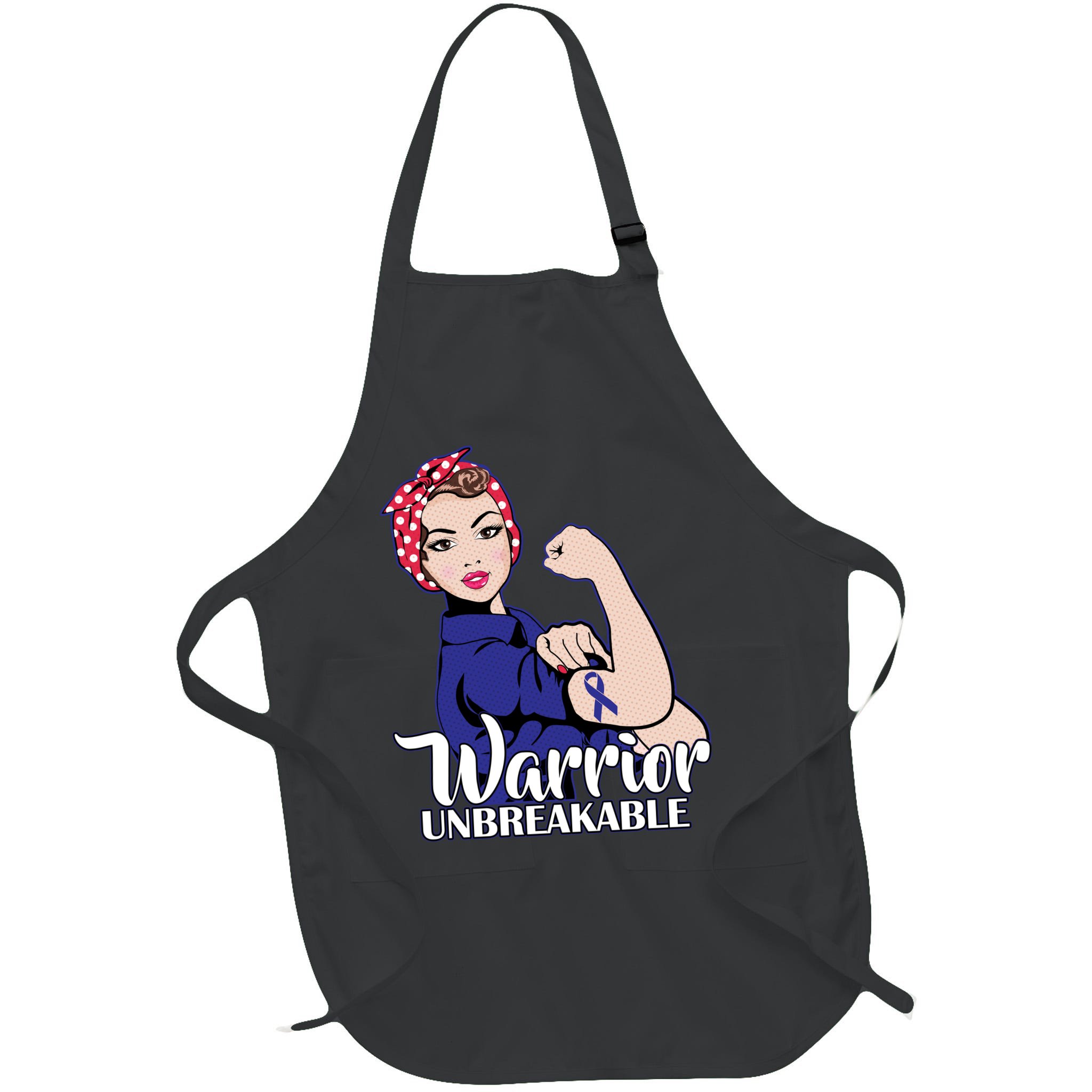 Colon Cancer Unbreakable Warrior Apron
