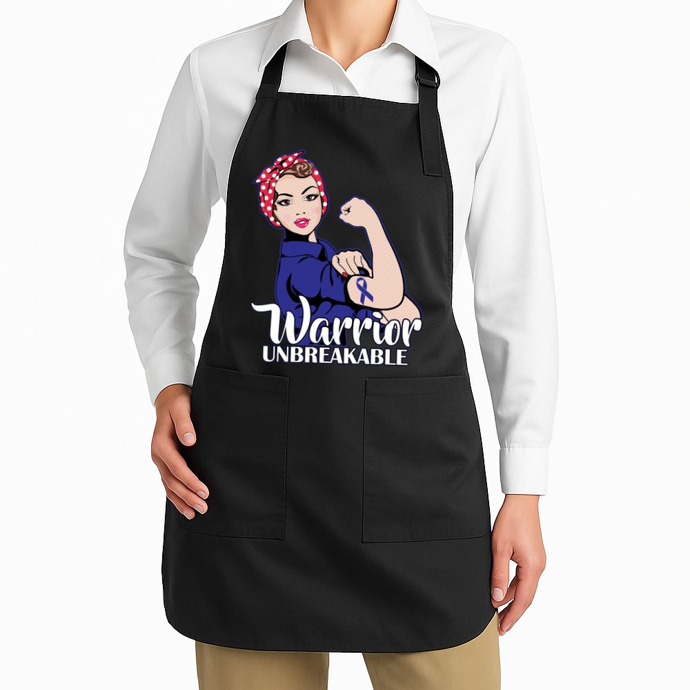 Colon Cancer Unbreakable Warrior Apron