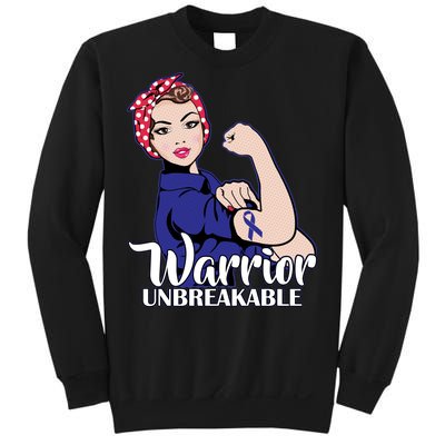 Colon Cancer Unbreakable Warrior Sweatshirt