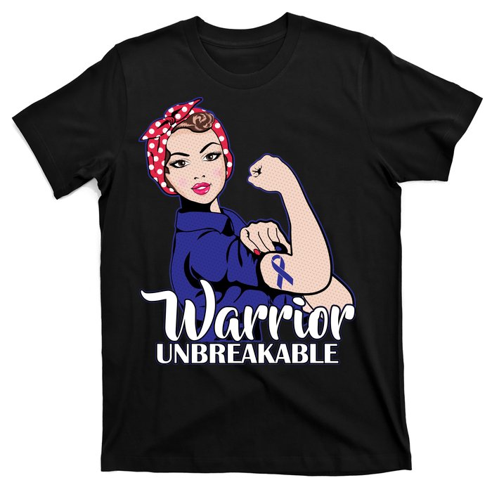 Colon Cancer Unbreakable Warrior T-Shirt