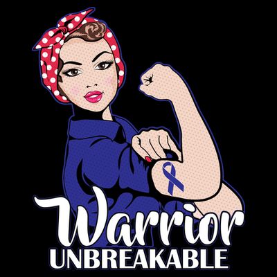 Colon Cancer Unbreakable Warrior T-Shirt