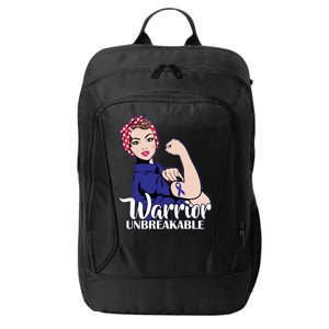 Colon Cancer Unbreakable Warrior City Backpack