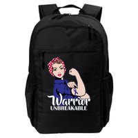 Colon Cancer Unbreakable Warrior Daily Commute Backpack