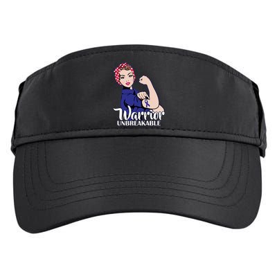 Colon Cancer Unbreakable Warrior Adult Drive Performance Visor