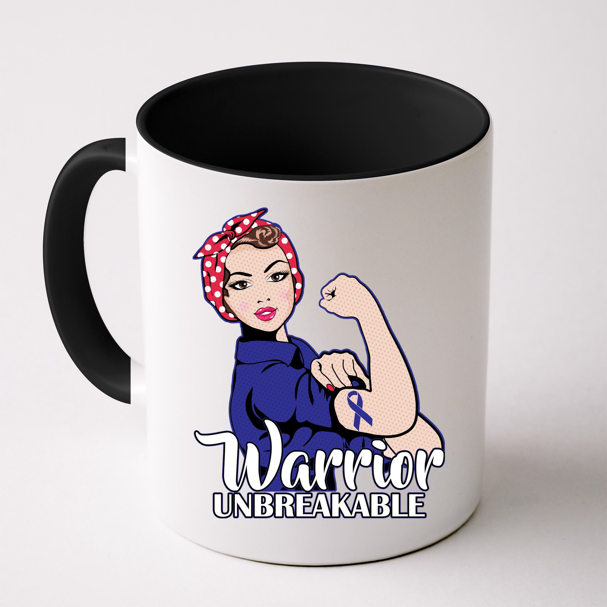 Colon Cancer Unbreakable Warrior Mug