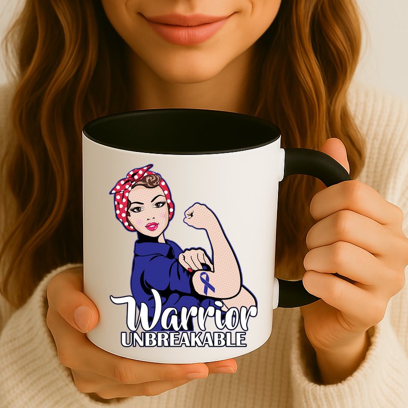 Colon Cancer Unbreakable Warrior Mug
