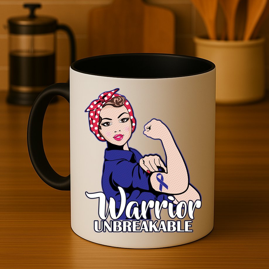 Colon Cancer Unbreakable Warrior Mug