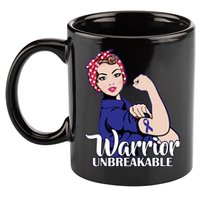 Colon Cancer Unbreakable Warrior 11oz C Handle Ceramic Mug