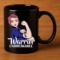 Colon Cancer Unbreakable Warrior 11oz C Handle Ceramic Mug