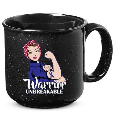 Colon Cancer Unbreakable Warrior 15oz Campfire Ceramic Mug
