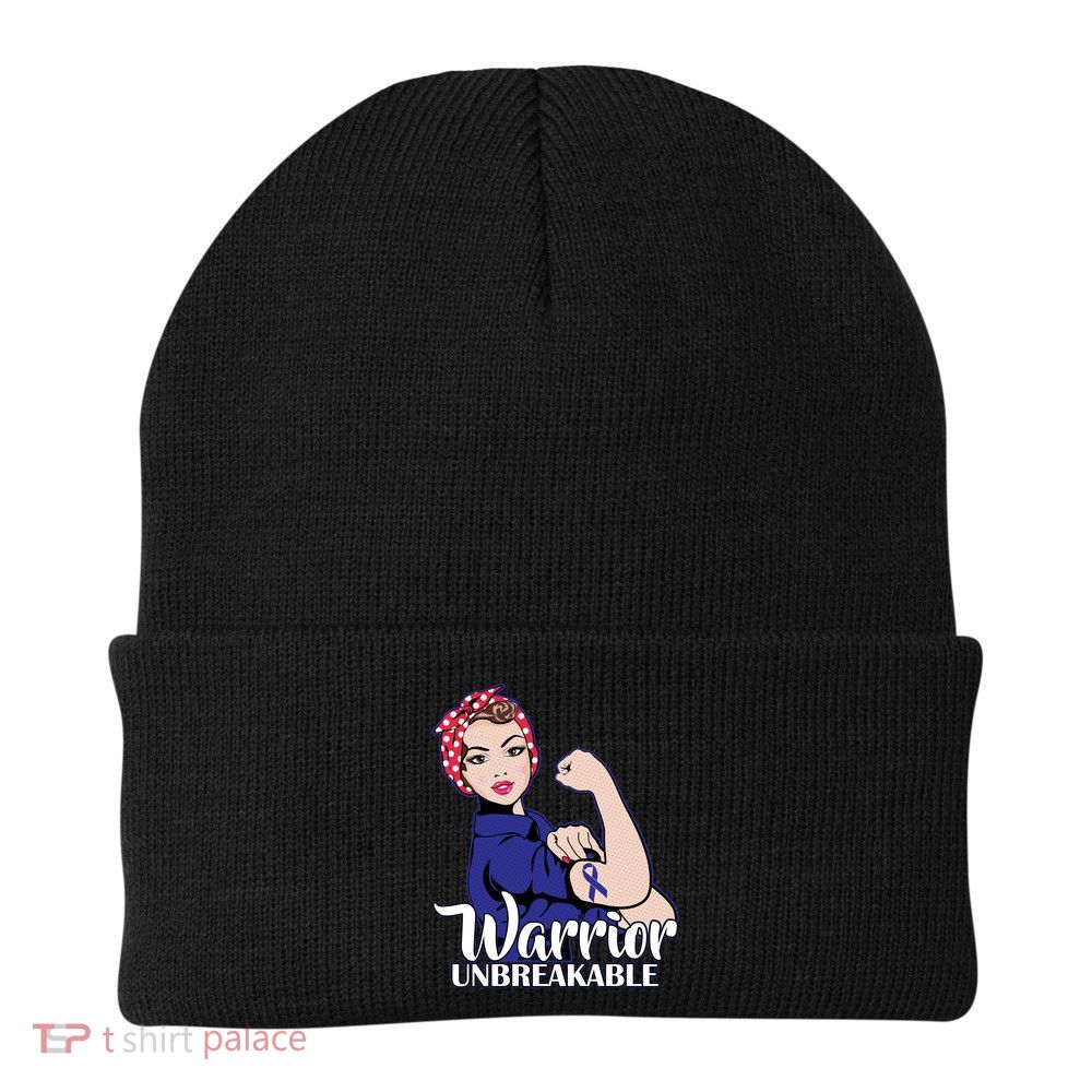 Colon Cancer Unbreakable Warrior Beanie