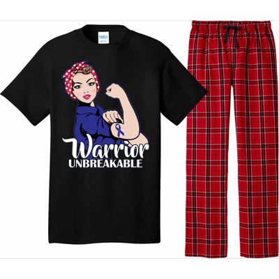 Colon Cancer Unbreakable Warrior Pajama Set