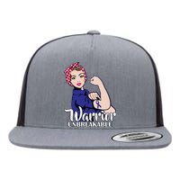 Colon Cancer Unbreakable Warrior Flat Bill Trucker Hat