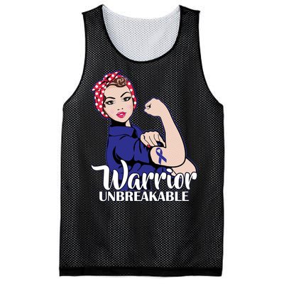 Colon Cancer Unbreakable Warrior Mesh Reversible Basketball Jersey Tank