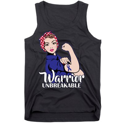 Colon Cancer Unbreakable Warrior Tank Top