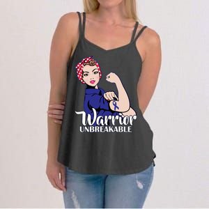 Colon Cancer Unbreakable Warrior Women's Strappy Tank