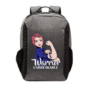 Colon Cancer Unbreakable Warrior Vector Backpack