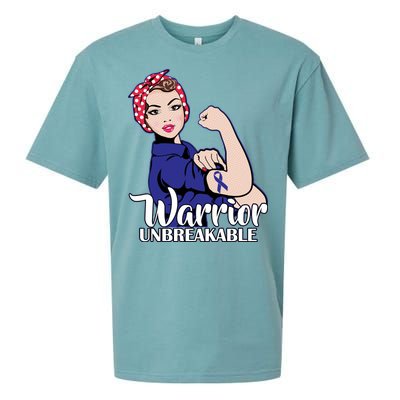 Colon Cancer Unbreakable Warrior Sueded Cloud Jersey T-Shirt