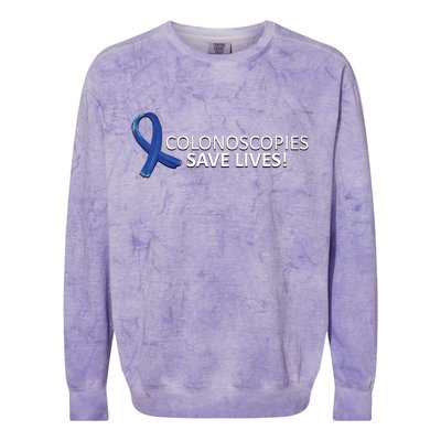 Colonoscopies Save Lives Colon Cancer Awareness Colorblast Crewneck Sweatshirt