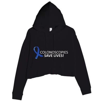 Colonoscopies Save Lives Colon Cancer Awareness Crop Fleece Hoodie