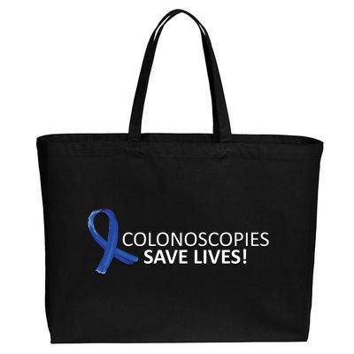 Colonoscopies Save Lives Colon Cancer Awareness Cotton Canvas Jumbo Tote