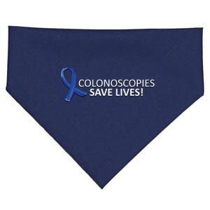 Colonoscopies Save Lives Colon Cancer Awareness USA-Made Doggie Bandana