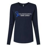 Colonoscopies Save Lives Colon Cancer Awareness Womens Cotton Relaxed Long Sleeve T-Shirt