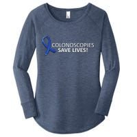 Colonoscopies Save Lives Colon Cancer Awareness Women's Perfect Tri Tunic Long Sleeve Shirt