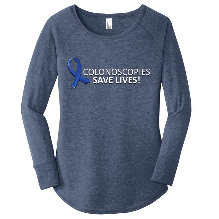 Colonoscopies Save Lives Colon Cancer Awareness Women's Perfect Tri Tunic Long Sleeve Shirt