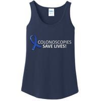 Colonoscopies Save Lives Colon Cancer Awareness Ladies Essential Tank