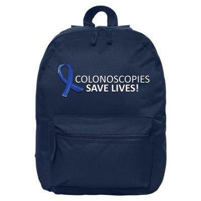 Colonoscopies Save Lives Colon Cancer Awareness 16 in Basic Backpack